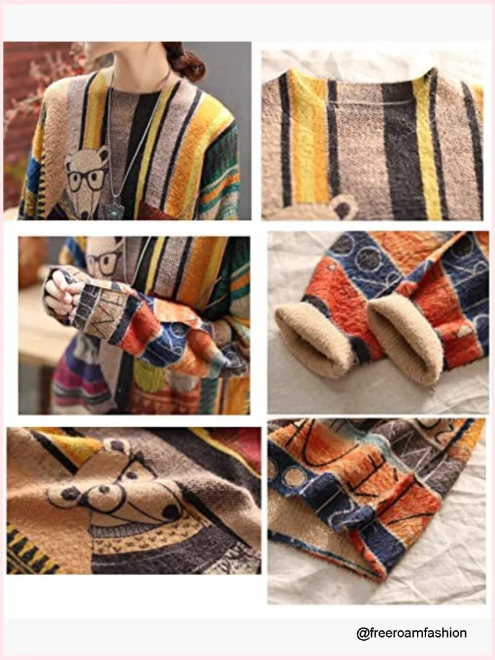 Graphic Printed Oversized Pullover Sweater Snowman Design